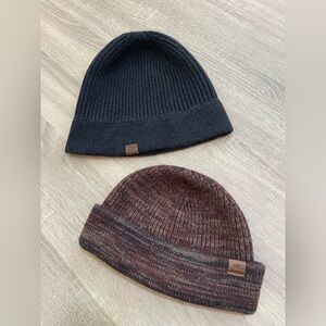 ROOTS - Set of 2 - Wool blend Toques Black & Brown
